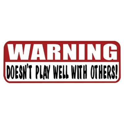 Funny Hard Hat Stickers - 4 Piece Warning Decal Set - Play