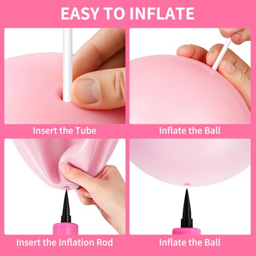 9-Inch Pink Pilates Yoga Ball with Pump for Core Training