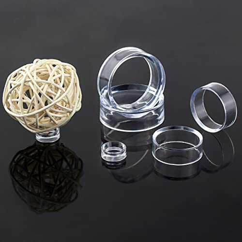 12-Piece Clear Acrylic Sphere Stand Set - Small, Medium, and Large Holders