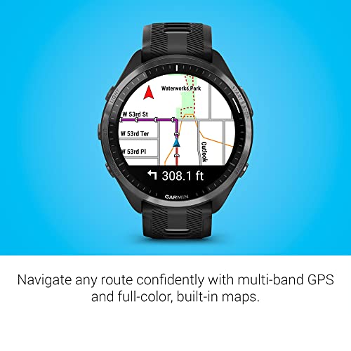 Garmin Forerunner 965 Running Smartwatch - 47mm Black/Powder Gray