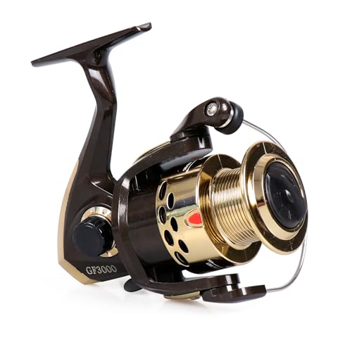 RESTCLOUD Gf5000 Spinning Fishing Reel - 3 Ball Bearings, Left/Right Retrieve, Front-Adjustable Drag