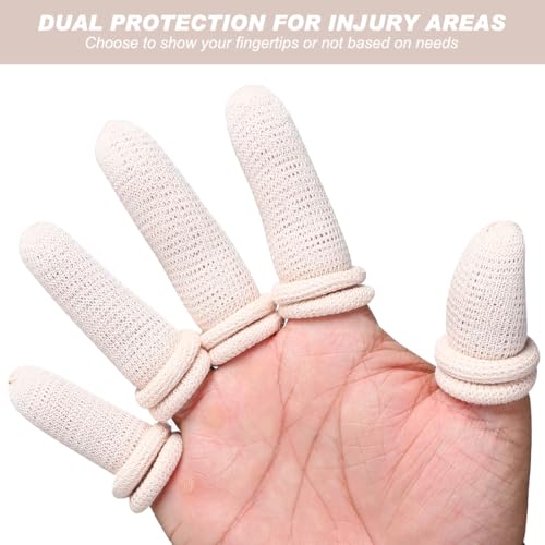 10-Piece Breathable Finger Bandage Set - Protective Cotton Fingertip Cots