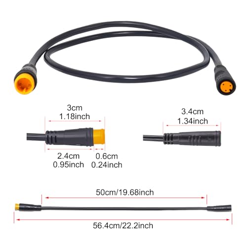 Ebike Extension Cable - Waterproof 3 Pin Female to Male Connector