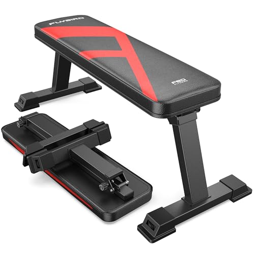 Foldable Flat Weight Bench for Home Gym - 600 lbs Capacity