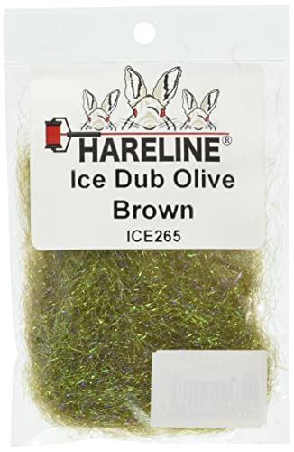 Ice Dub Dubbing - Flashy Synthetic for Nymphs & Streamers - Olive Brown