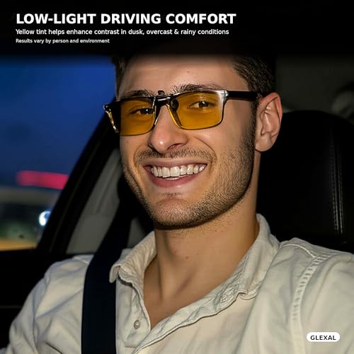 Polarized Clip-On Sunglasses with UV Protection - Yellow