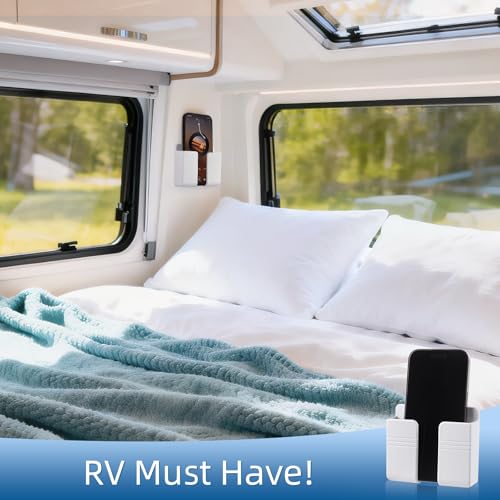 Phone Wall Holder - 2-Pack White RV & Boat Accessories