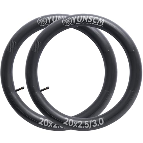 YunSCM 2-Pack 20-Inch Bike Inner Tubes for Fat Tires, Schrader Valve