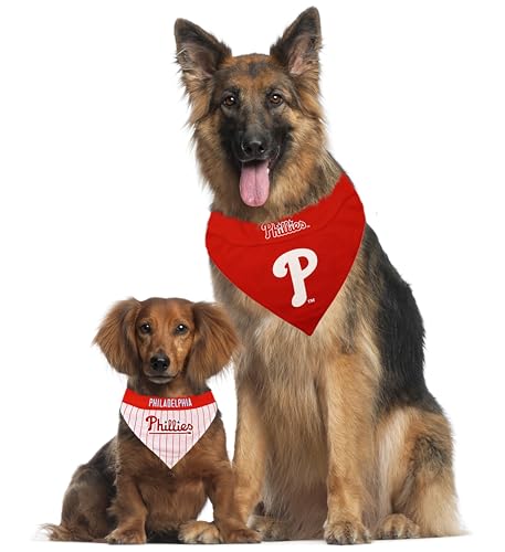 MLB Philadelphia Phillies Reversible Pet Bandana - Small/Medium