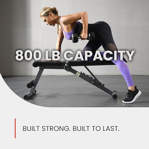 Adjustable 5-in-1 Weight Bench for Home Gym - Foldable & Compact
