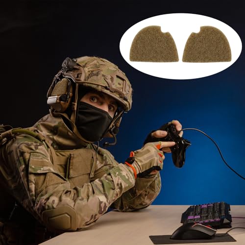Soulchen 2 Pairs Hook & Loop Headset Covers for Peltor Comtac Tactical Headsets
