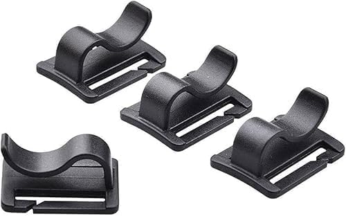 4-Pack Black Hydration Tube Clips for Outdoor Gear