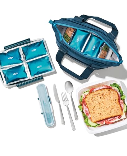 Dual-Compartment Ice Pack Set - Ocean Blue