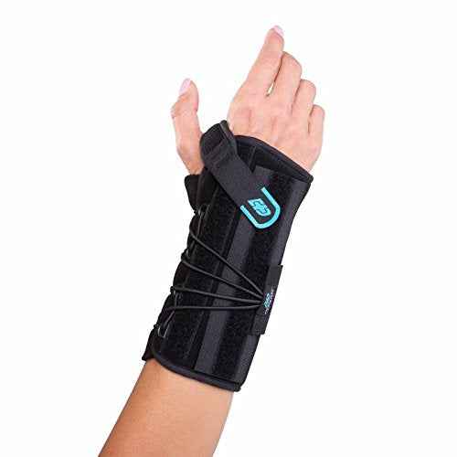 DonJoy Advantage Stabilizing Speed-Wrap Wrist Brace for Carpal Tunnel, Sprains, Strains, Tendonitis, Instabilities - Palm/Dorsal Stays, Speed-wrap Lace System. Adjustable to fit 5.5" - 9.5" Left