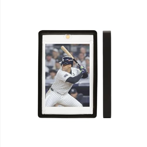 Black Magnetic One Touch Card Case Bumper Guards for PSA Graded Cards | Includes Display Sleeve Protectors