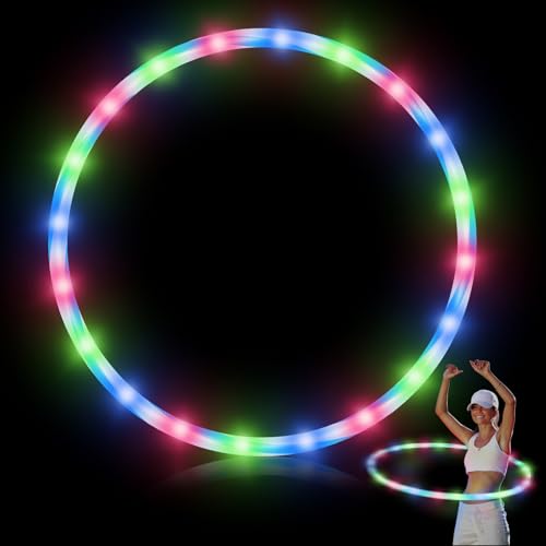 LED Glowing Exercise Hoop - 36 Inch Color Changing Fitness Hoop