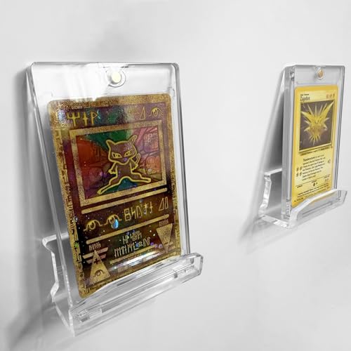 Clear Acrylic Floating Wall Mount for Graded Trading Cards