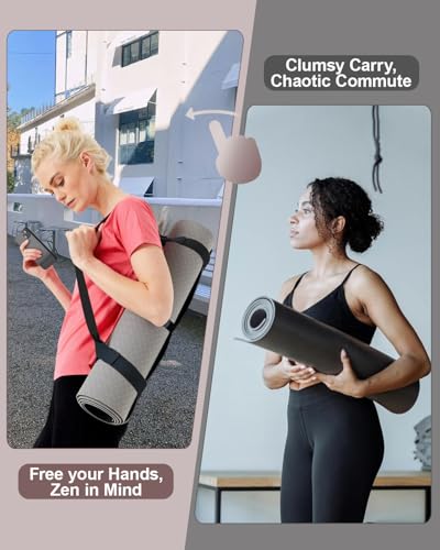 Yoga Mat Strap Carrier with Adjustable Hook-and-Loop Fasteners
