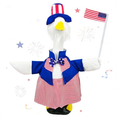 Patriotic 4th of July Goose Outfit for 23" Statue - Uncle Sam Costume