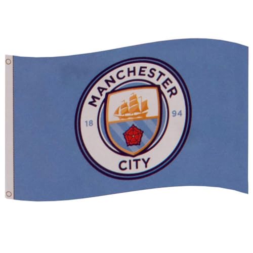 Manchester City FC Sky Crest Body Flag 5x3ft Official Soccer Gift FOCO