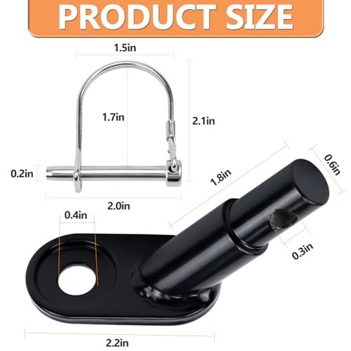 Bicycle Trailer Hitch Connector Coupler - Black Adapter for Kids & Pets