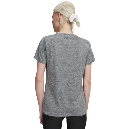 Under Armour Women's Tech Twist V-Neck T-Shirt - Medium, Clay Green/Black