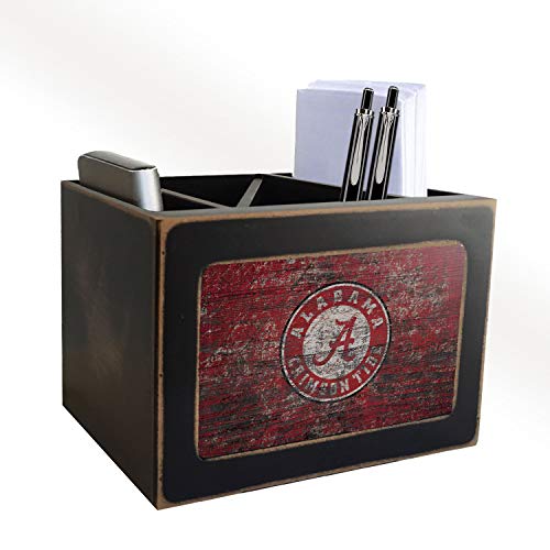 Alabama Crimson Tide Desktop Organizer - Distressed Team Logo