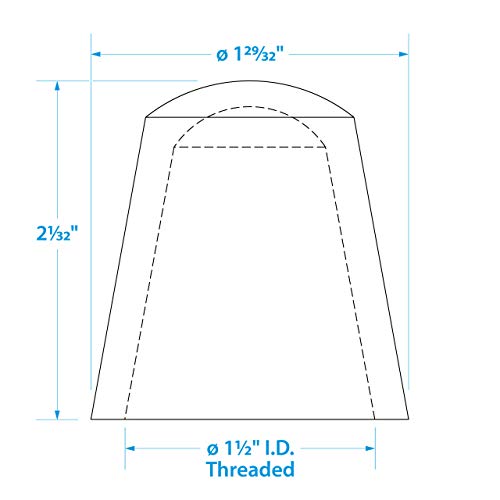 Seachoice Replacement All-Round Stern Light Globe - Anti-Glare, 2-1/8 Inch Diameter