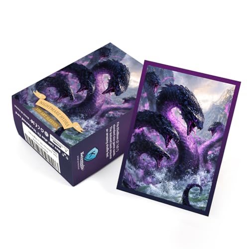 Katomula 100 MTG Card Sleeves with Inner Sleeves - Textured Back, Standard Size, Nightmare Hydra Theme