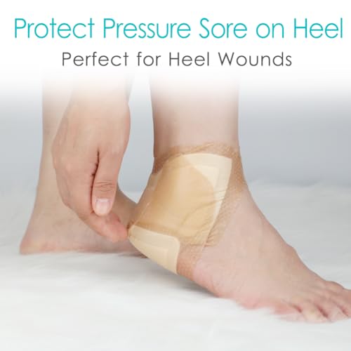 SinaiSea Pack of 3 Waterproof Silicone Foam Heel & Wound Dressings 8x8 inches