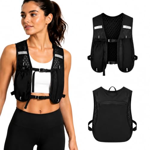 Hydration Vest for Running - Lightweight Breathable Design - Black