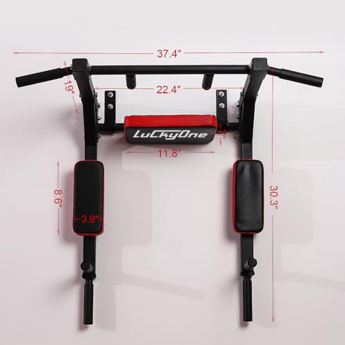 Wall Mounted Pull Up Bar - Heavy Duty Chin Up & Dip Station