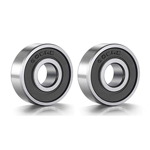 608-2RS Bearing 8x22x7mm - Rubber Sealed Steel 2-Pack