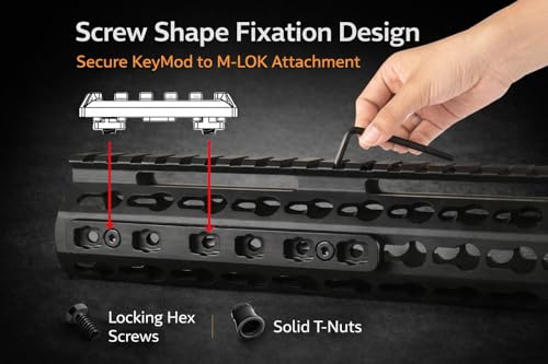 Keymod to Mlok Adapter Converter - 3 Inch, Pack of 1
