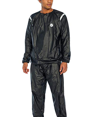 Men's Sauna Suit - Black, Large-X-Large | Increases Perspiration