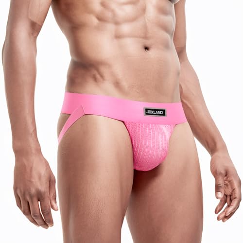 Men's Athletic Supporter Jock Straps - 3" Wide Band, X-Large Pink