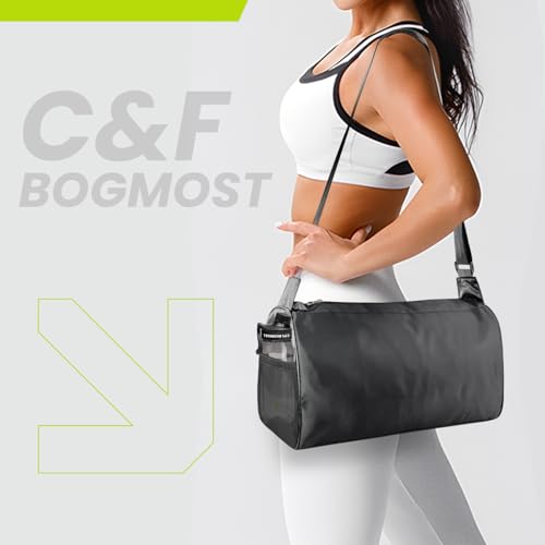 Small Waterproof Travel Duffel Bag - Foldable Gym Bag - Black - 15 Inches