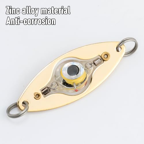 Dr.Fish Upgraded Rotating LED Fishing Lures 5 Pack - Deep Drop Trolling Spoons