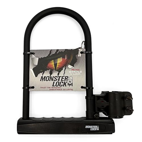 Heavy Duty Bike U-Lock with Mounting Bracket & 2 Keys - Anti-Theft Bicycle Lock