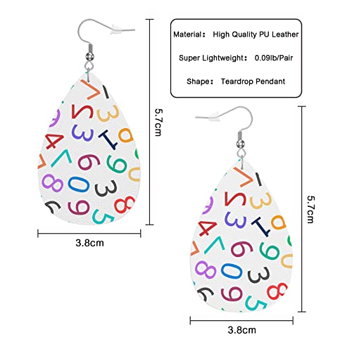 Exotic Flower Faux Leather Teardrop Earrings - Universal Pattern