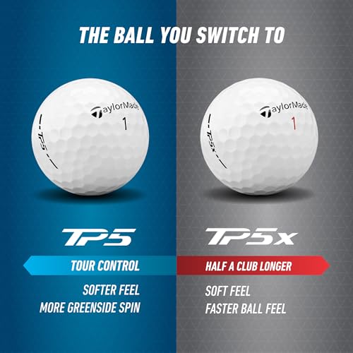 TP5 Golf Balls - White - One Dozen - 5 Layer Construction