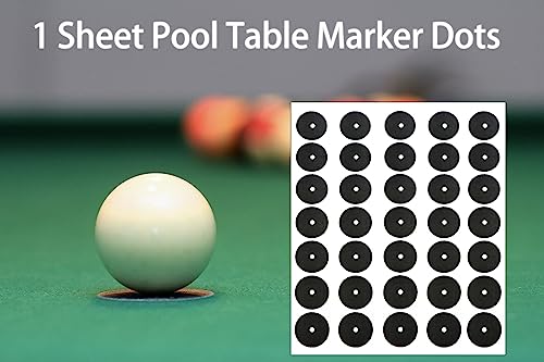 Pool Table Marker Dots - 35mm Billiard Spot Stickers - 1 Sheet of 35 Pieces