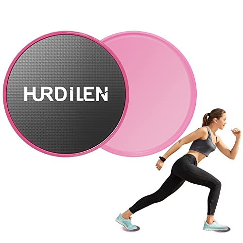 Core Sliders - Dual Sided Exercise Gliding Discs for Carpet & Hardwood - Pink