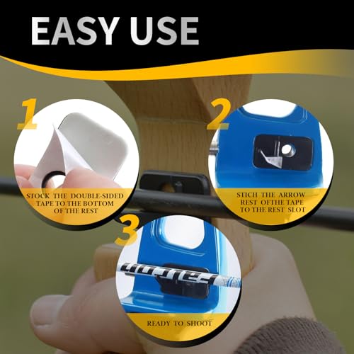 Right-Hand Arrow Rest for Recurve Bow - 20 Pack