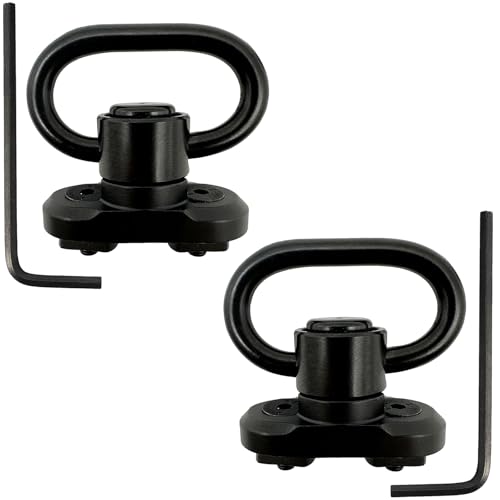 2 Pack QD Sling Swivel Mounts for Mlok Rail - Heavy Duty Steel
