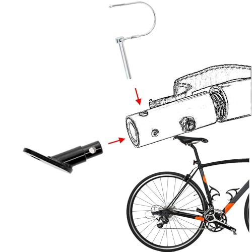 Fat-Cattie Bike Trailer Hitch Connector Coupler 0.39in Shaft, Black 45°