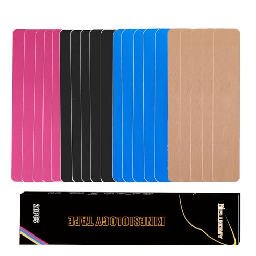 Kinesiology Tape - 20 Precut Cotton Strips for Pain Relief, Mix-4