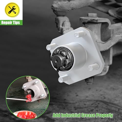10L0L 2 Pack Front Wheel Hub Assembly Kit for Club Car DS Golf Cart 1974-2003