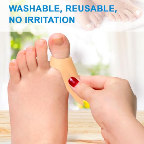 Promifun Beige Gel Bunion Protector Shields 10 Pack for Big Toe Relief