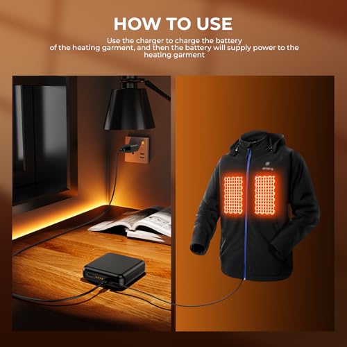 Heated Vest Charger - USB-C Power Adapter for ORORO Heated Clothing